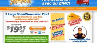 Linge et masque médical ShamWow antibactérien avec du ZINC