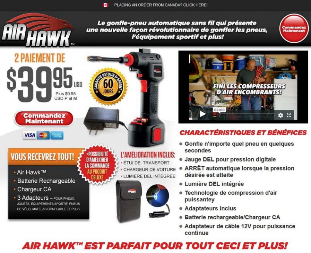 Compresseur Air Hawk - AcheterAirhawk.ca