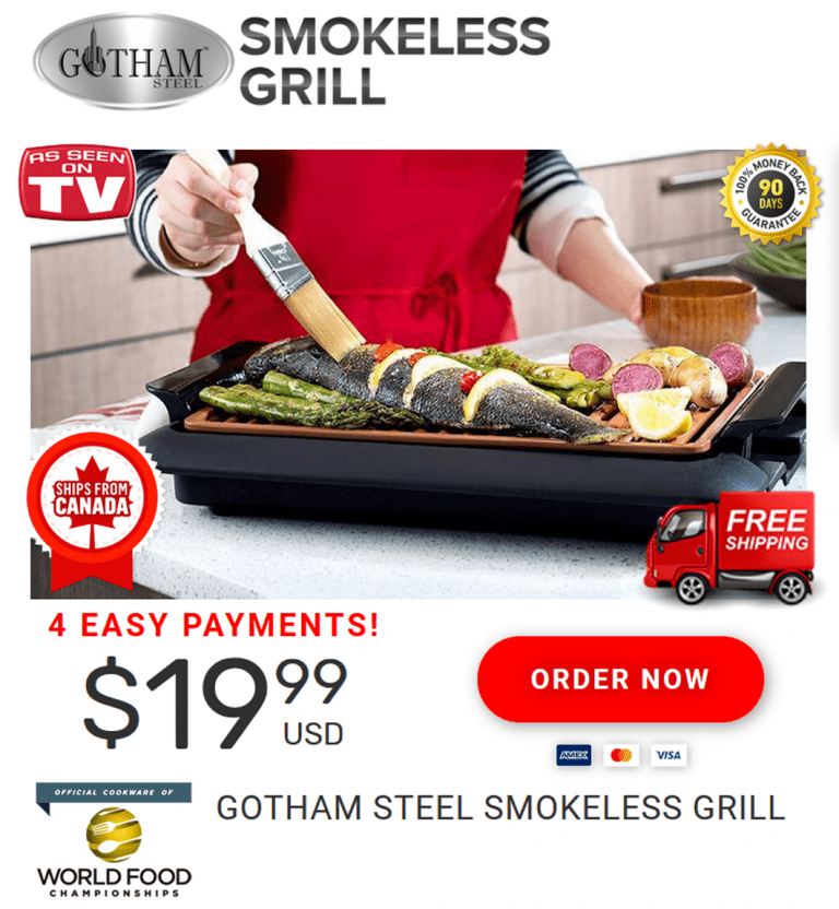 Electric Gotham Smokeless Grill extra large nonstick cooking grill