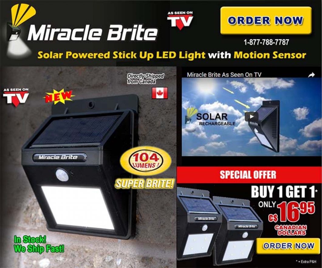 Miracle Brite Solar Powered Stick Up LED Light