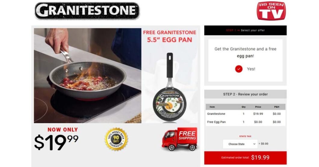 Non-Stick No-Warp Granitestone Frying Pan